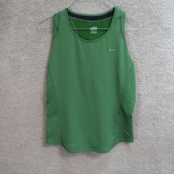 Nike Dri fit Tank Top Youth Size Large 12-14 Green Active - Picture 2 of 8